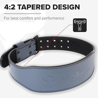 7mm Leather Weight Lifting Belt (IPF 4" to 2â€ Tapered