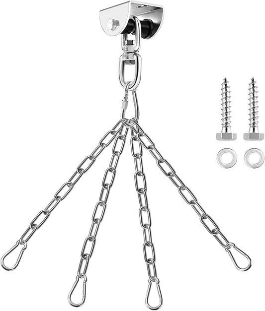 Eapele Heavy Bag Hanger, Punching Bag Mount for Ceiling 360° Swivel Wood Beam Holder for Boxing Bag, Heavy Bag, Gym Punching Bag, Speed Bag, Aerial Yoga Swing, Gymnastic Rings, Sandbag, Hammock