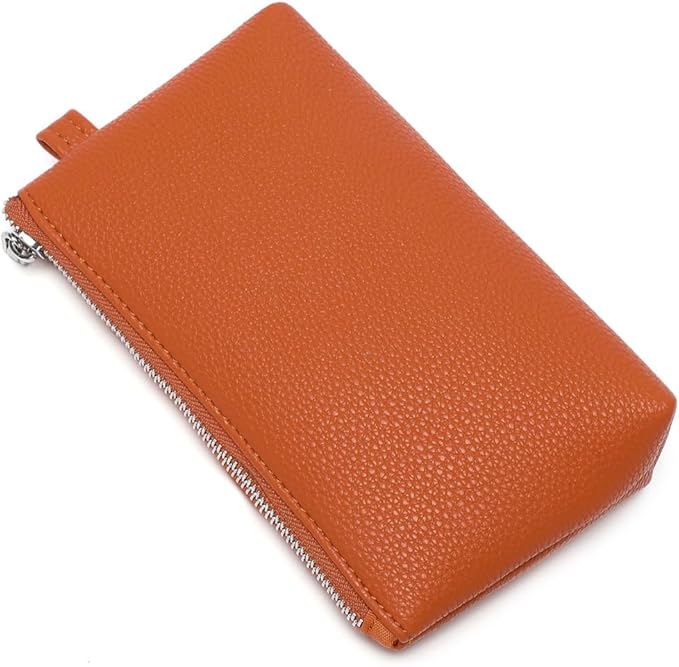 PU Leather Makeup Simple and Convenient Handbag Small Exquisite Storage Bag (Pu/Vitality Orange)