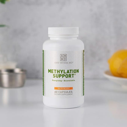 Amy Myers MD Methylation Support - Adrenal Function & Liver Health Support - Vitamin Supplement with Methylated B Vitamins & Folate - 60 Capsules (30 Servings)