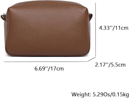 PU leather Organizer Bag Lightweight Cosmetic Bag with Ring Clasp Perfect Travel Makeup Bag for Women (Toffee Brown/PU)
