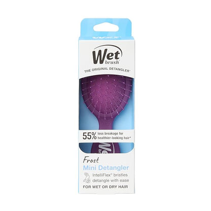 Wet Brush Mini Detangler Hair Brush, Purple Frost, Detangling Travel Hairbrush, Ultra-Soft IntelliFlex Bristles Glide Through Tangles with Ease, Pain-Free, All Hair Types