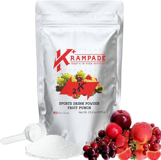 Electrolytes Powder Potassium Supplement - 2000 mg K+, >2X More Than Coconut Water | Cramp Relief and Prevention | Hydration Powder