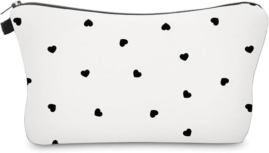 Cute Travel Makeup Bag Cosmetic Bag Small Pouch Gift for Women (Little Heart)