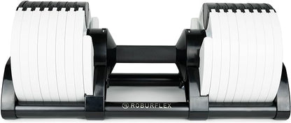 Adjustable Dumbbell (Single) by ROBURFLEX for Workout Strength Training Fitness Home Gym