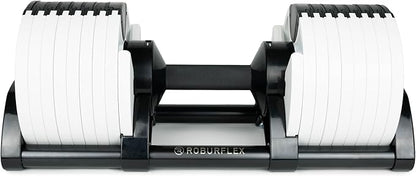 Adjustable Dumbbell (Single) by ROBURFLEX for Workout Strength Training Fitness Home Gym
