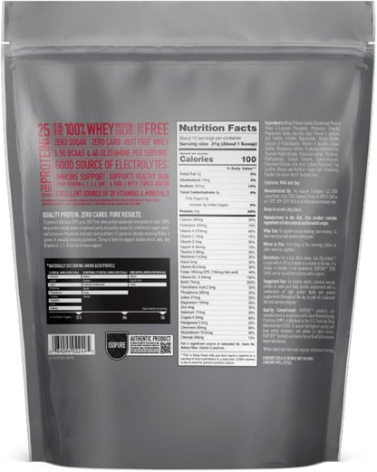 Isopure Protein Powder, Zero Carb Whey Isolate, Gluten Free, Lactose Free, 25g Protein, Keto Friendly, Strawberries & Cream, 15 Servings, 1 Pound (Packaging May Vary)