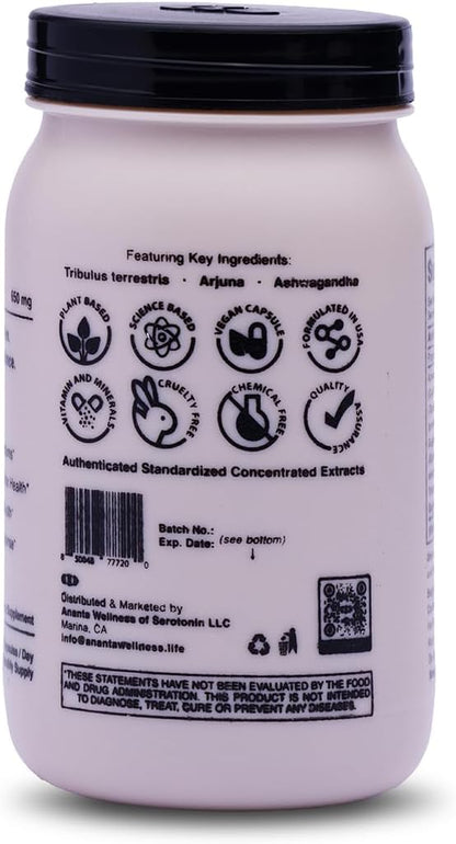 Ananta AllSys His Supplement for Men - Support to Maintain 11 Main Bodily Systems, Help to Promotes Hair, Skin and Bone Health, Helps Boost Immune Support (60 Vegan Capsule)
