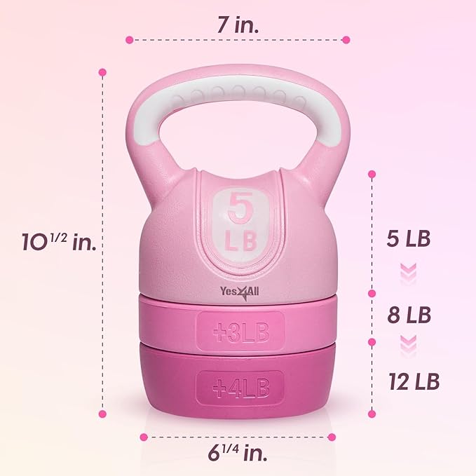 Yes4All Kettlebell Sets - Adjustable Kettlebell Set