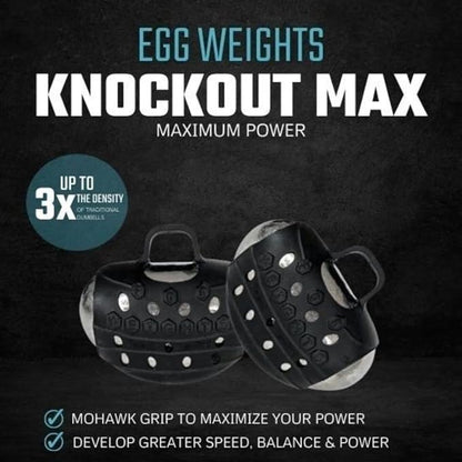 Egg Weights Knockout Max 5.0 lbs Set Bismuth 2 Eggs, 2.5 lbs