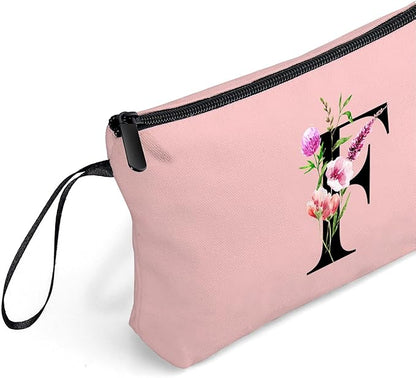 SEAMOON Birthday Thank You Appreciation Monogrammed Gifts for Mom Aunt Teacher Sister Friend Coworkers Bride Bridesmaid Makeup Cosmetic Bag with Mirror Mothers Day Christmas Graduation F