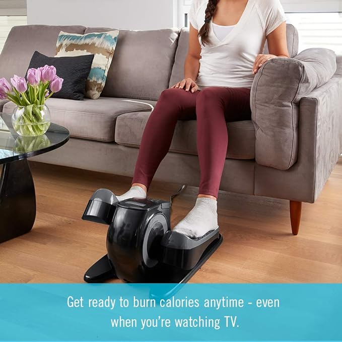 Homedics StayFit Mini-Stepper - Fitness Step Machine with Mat and Preset Exercise Programs – Portable Stair Stepper Perfect for Home Office