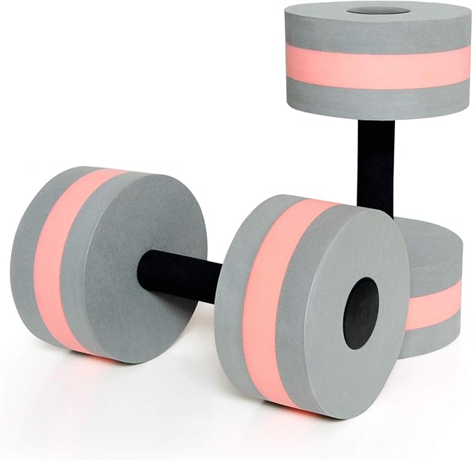 Timoo Aquatic Dumbells Set of 2 Water Dumbells Pool Resistance Water Weight Water Aerobics High-Density EVA-Foam Pool Fitness