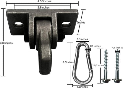 Heavy Duty White Metal Color Swing Hangers Screws 5000 lb (4 Pack)