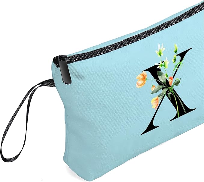 SEAMOON Happy Birthday Friendship Bridesmaid Team Gifts for Employees Women Mom Aunt Daughter Teenage Girl Personalized Make up Cosmetic Bag Travel with Mirror Mothers Day Christmas Graduation X