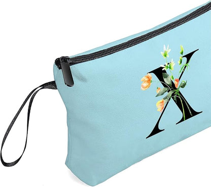SEAMOON Happy Birthday Friendship Bridesmaid Team Gifts for Employees Women Mom Aunt Daughter Teenage Girl Personalized Make up Cosmetic Bag Travel with Mirror Mothers Day Christmas Graduation X