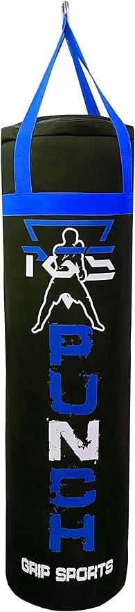 PGS Punching Bag - Hanging Boxing Bag for MMA, Karate, Judo, Muay Thai, Kickboxing, Self Defense Training for Training at Home or Gym or Office - Unfilled Heavy Bag 70 to 100 lbs - Black- UNFILLED