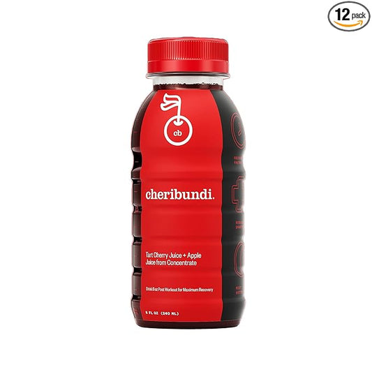 Cheribundi ORIGINAL Tart Cherry Juice Lightly Sweetened with Apple Juice - Fight Inflammation Pro Athlete Workout and Muscle Support Recovery, Pack of 12
