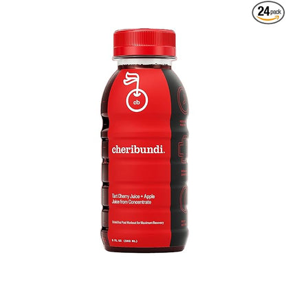 Cheribundi ORIGINAL Tart Cherry Juice - Pro Athlete Workout Recovery - Fight Inflammation and Support Muscle Recovery - Tart Cherry Juice Lightly Sweetened with Apple Juice - Post Workout Recovery Drinks for Runners, Cyclists and Athletes - 8 oz, 24 Pack