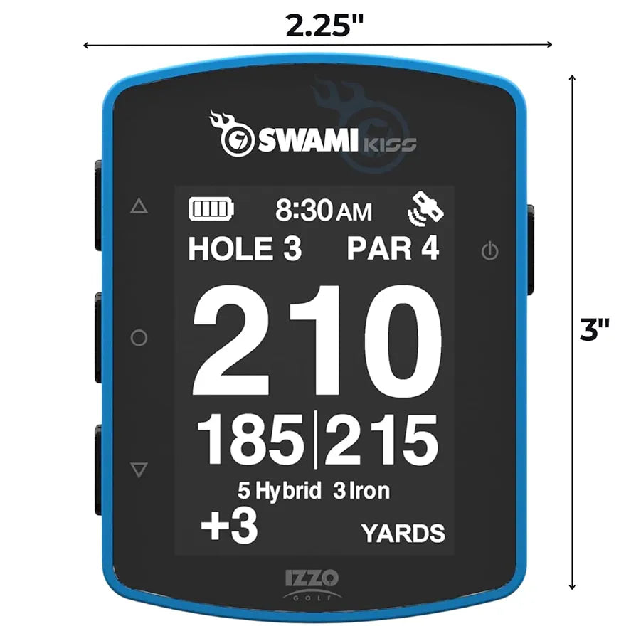 Swami KISS 2.0 Handheld Golf GPS Ragnefinder with Integrated Magnets - Blue