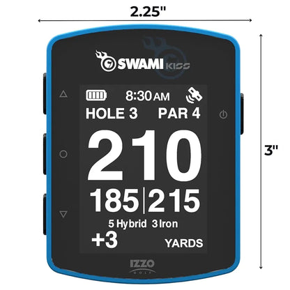 Swami KISS 2.0 Handheld Golf GPS Ragnefinder with Integrated Magnets - Blue