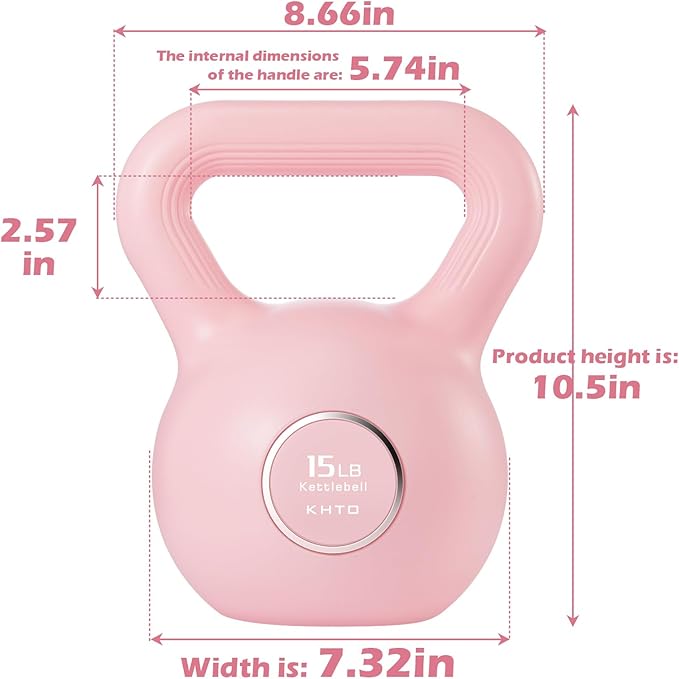 KHTO Kettlebells Fitness Exercise-Pink Strength Training Kettlebell Sets
