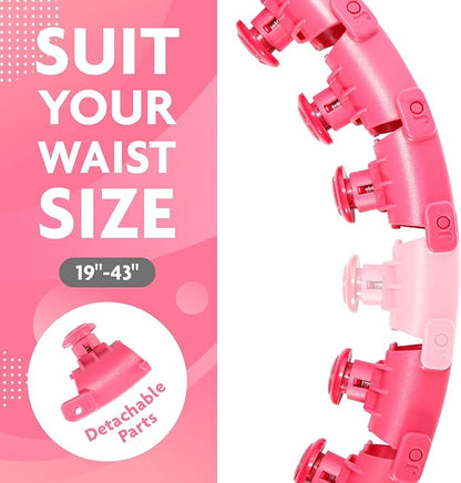 Hula Hoop Fitness Gear w/Counter - Abs Workout Exercises),Pink,FE215402020