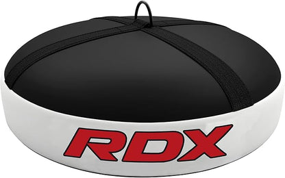 RDX Floor Anchor for Punch Bag Double end Speed Ball, Non Tear Maya Hide Leather, Heavy Duty D Ring, Easy Zipper Closure, Maximum Swing Reduction for Boxing MMA, Muay Thai, Kickboxing Training Bags