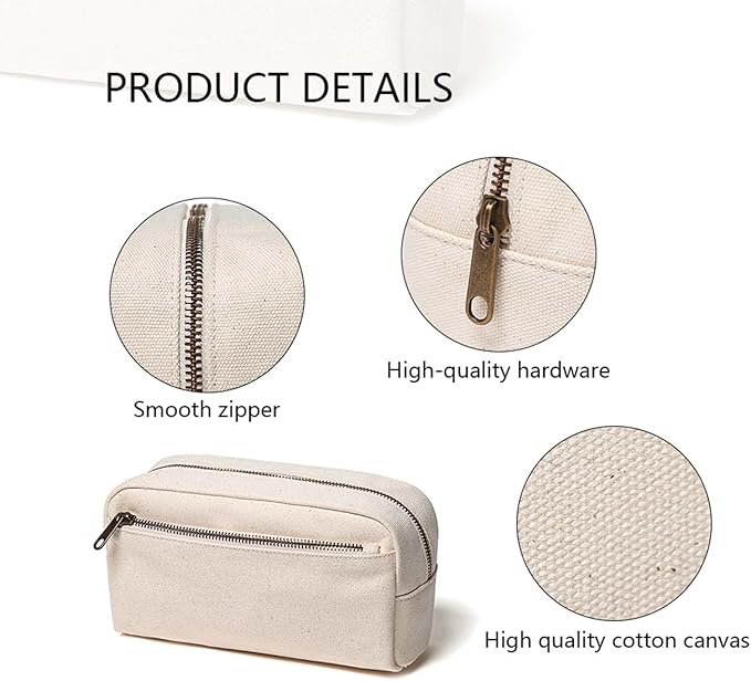 Female cosmetic bags Canvas toiletry bags Wash bags with large capacity Simple design but multifunction