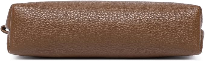 PU Leather Makeup Simple and Convenient Handbag Small Exquisite Storage Bag (Pu/Toffee Brown)
