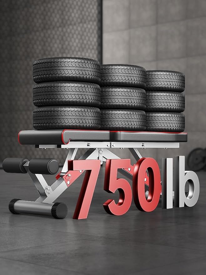 Weight Bench, Adjustable Workout Bench Press Set 750