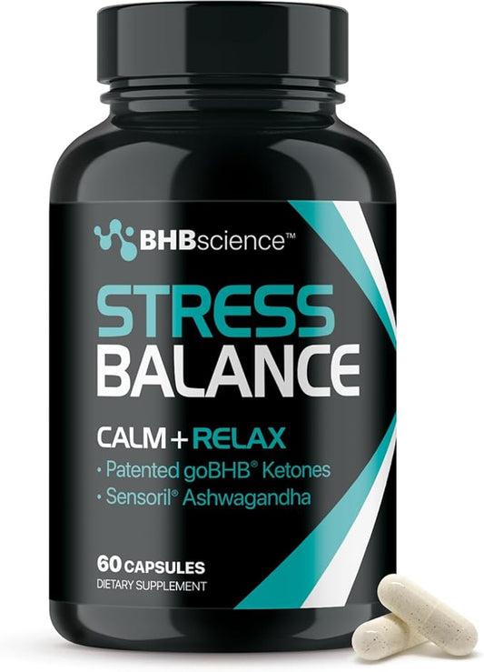 Calming Cortisol Supplement for Stress Management - Mood Support Supplement with Clinically Studied Magnesium and Sensoril Ashwagandha for Men & Women for Relaxation and Cortisol Support (1 Month)