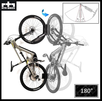 Kranked Twist Professional Hanger/Wall Mount Bicycle Swivel Bracket - Ideal for Garages or Bicycle Shops