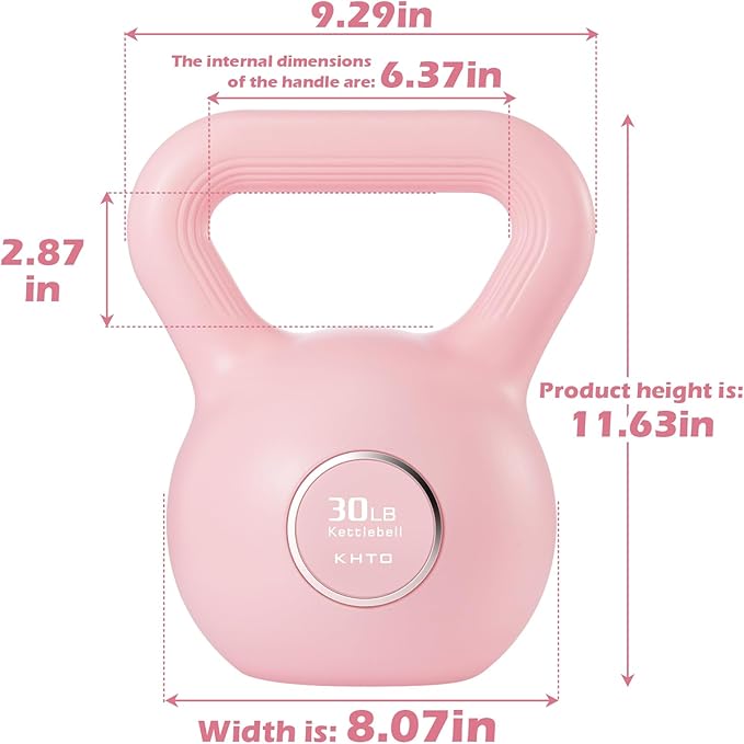 KHTO Kettlebells Fitness Exercise-Pink Strength Training Kettlebell Sets