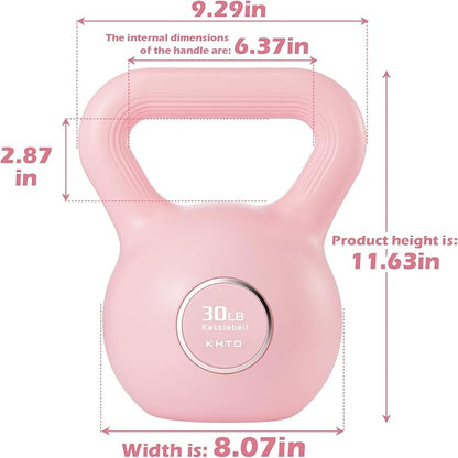 KHTO Kettlebells Fitness Exercise-Pink Strength Training Kettlebell Sets