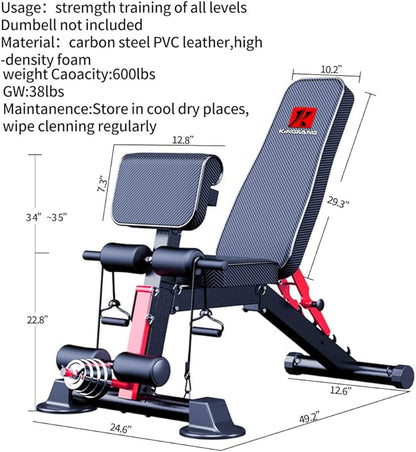 Adjustable Weight Bench 600LBS