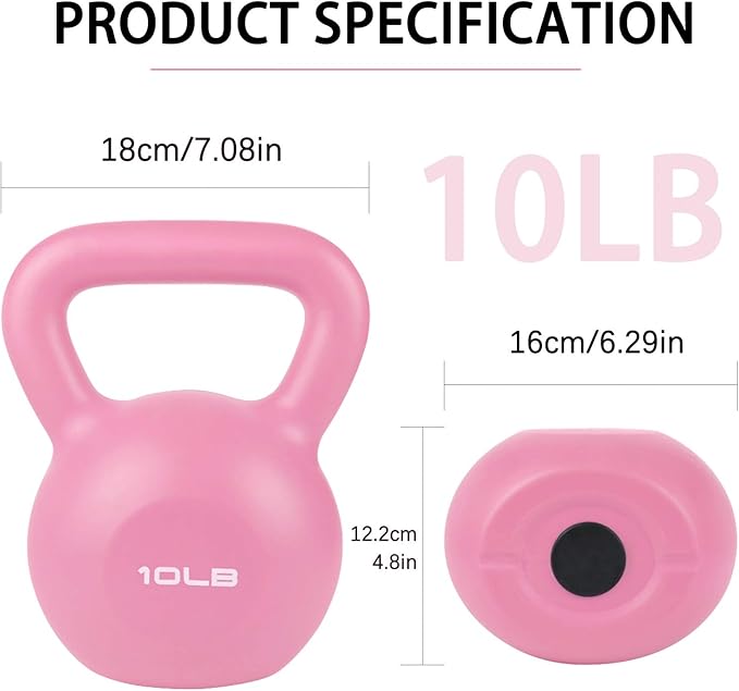 Kettlebell Weight, Exercise Kettlebell, Solid Kettlebell, Kettle Ball 10lb