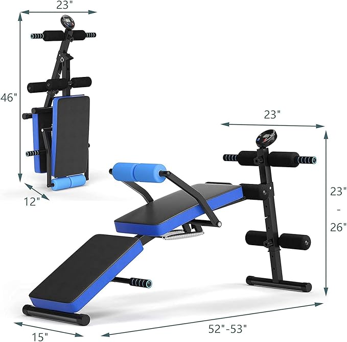 CHEFJOY Multi-function Sit Up Bench 5 Positions,