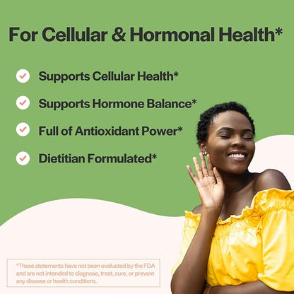 DIM Supplement for Women and Men Plus Pomegranate, Broccoli and Black Pepper | Diindolylmethane | Hormone and Estrogen Balance Supplement | Cell and Tissue Health | 60-Day Supply | 60 Capsules