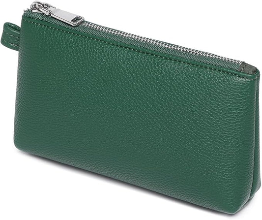 PU Leather Makeup Simple and Convenient Handbag Small Exquisite Storage Bag (Pu/Forest Green)