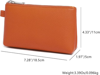 PU Leather Makeup Simple and Convenient Handbag Small Exquisite Storage Bag (Pu/Vitality Orange)