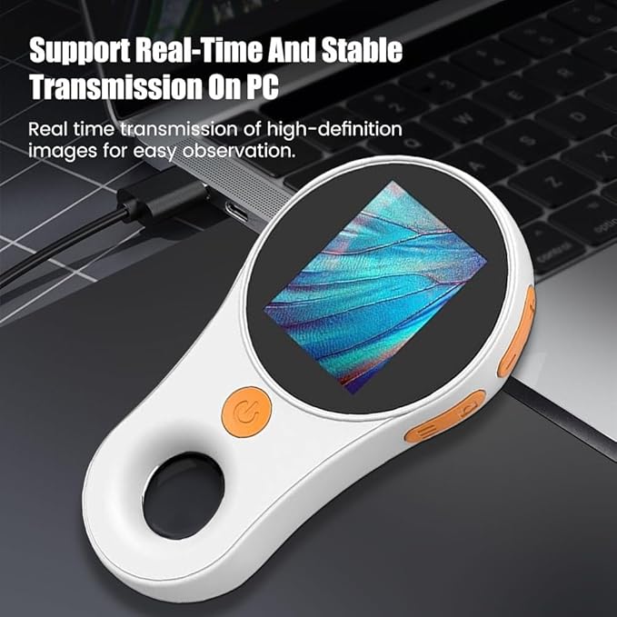 Handheld Dermatoscope Skin Analyzer Machine, Wireless Portable Digital Microscope with 1080P IPS Screen 8 LEDs, 500X Magnifier, for Scalp/Hair Trichomes Facial Skin Dermatoscope