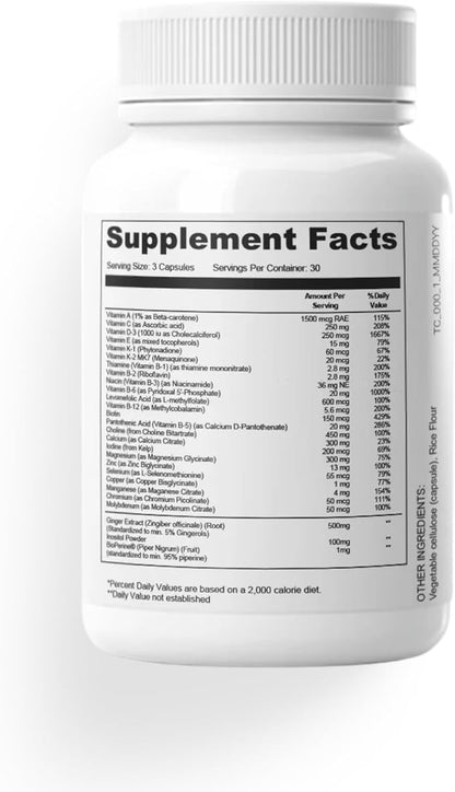 Nourished Mama Prenatal Multi Vitamin - Vegan Multivitamin for Preconception, Pregnancy, and Breastfeeding Support (2 Bottles)
