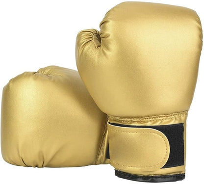 Boxing Gloves, PU Leather Taekwondo Gloves Professional Fighting Children Boxing Training Gloves Thickened Punching Sparring Training Mitts for Kids