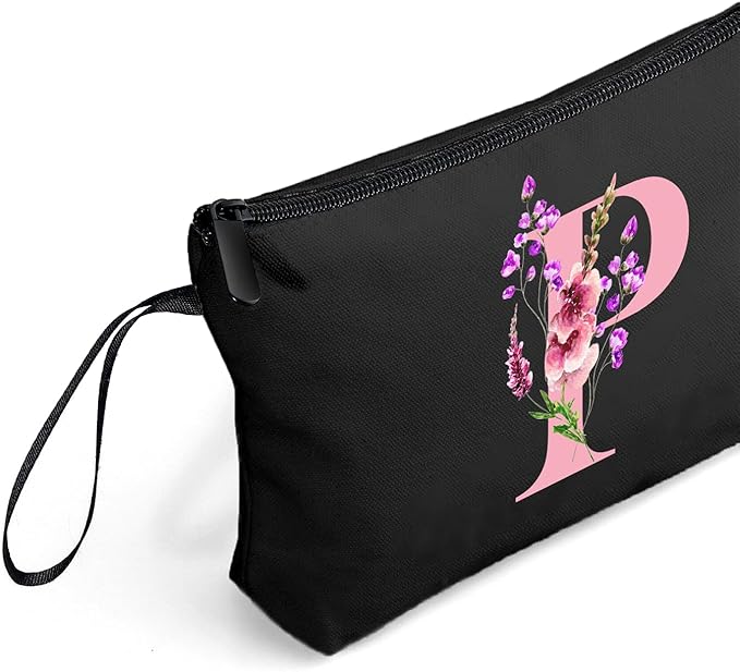 SEAMOON Happy Birthday Friendship Womens Bridesmaid Coolest Gifts for Sister Teacher Coworkers Personalized Travel Makeup Cosmetic Bag with Mirror Valentines Mothers Day Christmas Graduation P