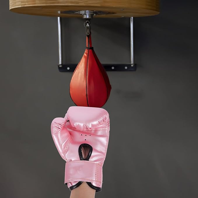 Garneck Kids Boxing Gloves Training Gloves Training Mitts Junior Punch PU Leather Sponge Filled for Toddler and Youth Red