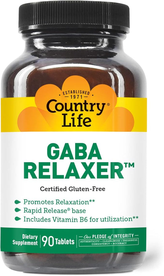 Country Life Gaba Relaxer, Rapid Release - 90 Tablets