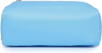 Nylon Female cosmetic bags Canvas toiletry bags Wash bags with large capacity Simple design (Nylon/Sky Blue)