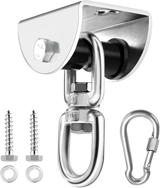Eapele Heavy Bag Hanger, Punching Bag Mount for Ceiling 360° Swivel Wood Beam Holder for Boxing Bag, Heavy Bag, Gym Punching Bag, Speed Bag, Aerial Yoga Swing, Gymnastic Rings, Sandbag, Hammock
