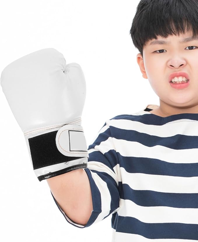 Garneck Kids Boxing Gloves Training Gloves Training Mitts Junior Punch PU Leather Sponge Filled for Toddler and Youth Red